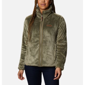 Columbia Ženske Jakne - Fire Side II Sherpa Full Zip Fleece Sive Zelene | ERVD-07685